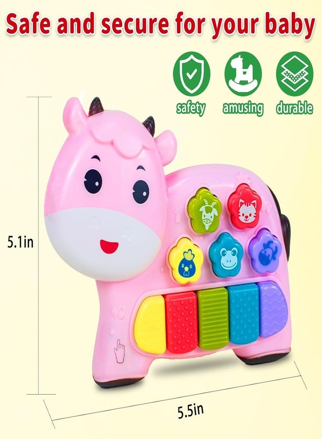Amitasha Musical Piano for Babies - Animal Voice Sound Toy Piano with Colorful Keys, Animal Shape Activity Toy for Kids with Light & Sound, Early Learning Toys for Toddlers (Random Color) - Image 3